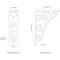 Ekena Millwork Tristan Wrought Iron Bracket, (Triple center brace), Antiqued Silver 2"W x 5 1/2"D x 8"H BKTM02X05X08TTNASV - alternate 6